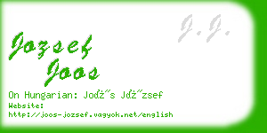 jozsef joos business card